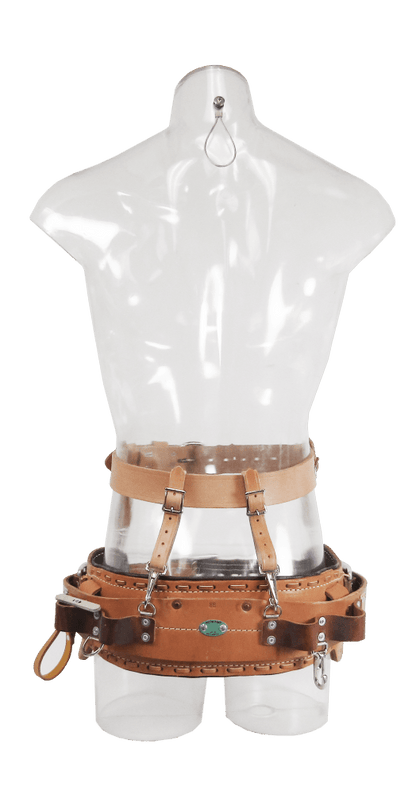 Bashlin Supporter 'Gut' Strap Leather Support Belt - Back