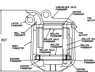 Chance Wire Holder Gate For T400 - 2530 - P4000682P - Blocks