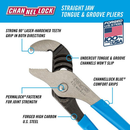 Channellock 6" Straight JawTongue & Groove Pliers - 426