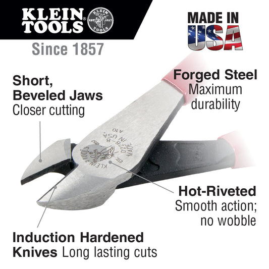 Klein Diagonal-Cutting Pliers 8" High Leverage Plier D228-8