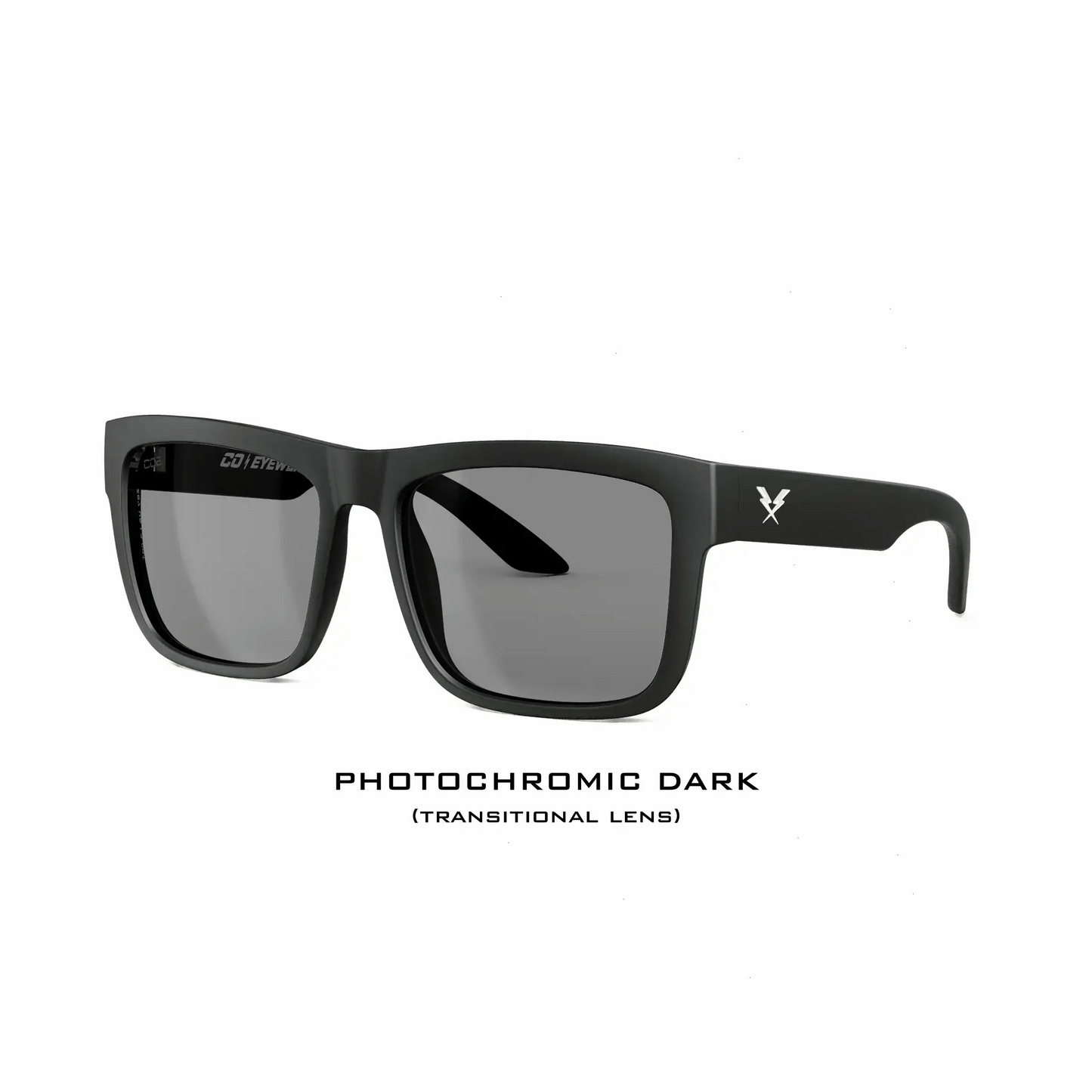 Co Eyewear Drifter Z87 Matte Black Photochromic Sunglasses