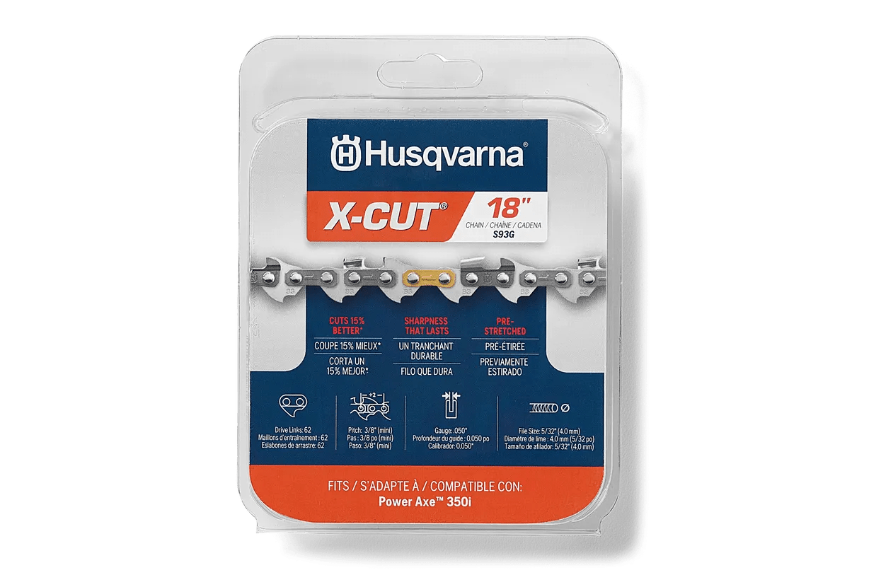 Husqvarna Chain X - CUT S93G, 3/8" mini pitch Saw Chain - 585422152 - J.L. Matthews Co., Inc.