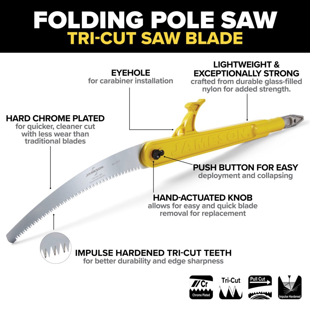 Jameson Pole Saw Head w/13" Tri - Cut Saw Blade 