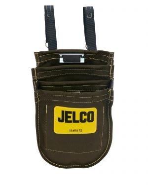 JELCO FR Triple Bolt Bag Linemans Leather Pouch - 84513 - J.L. Matthews Co., Inc.
