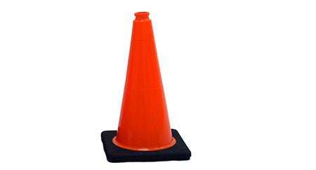 J.L. Matthews 18" Traffic Cone Collapsible Safety Cones - 18PO