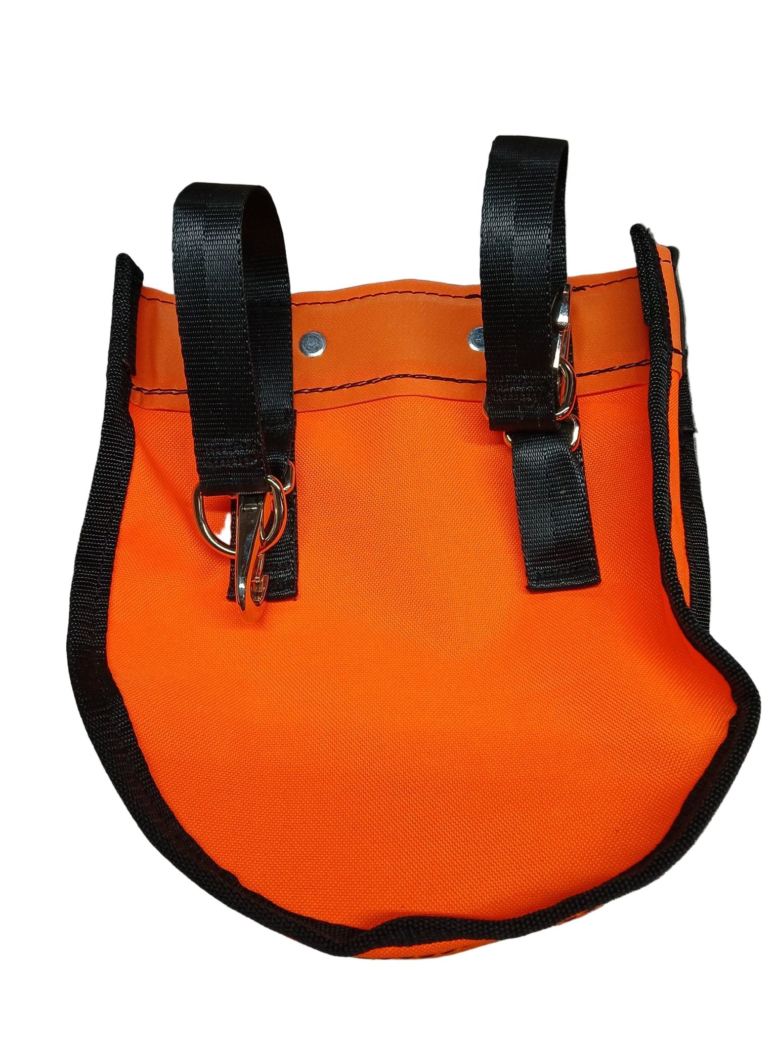 J.L. Matthews Orange Canvas Bolt Bag With Magnet Pocket - Back side