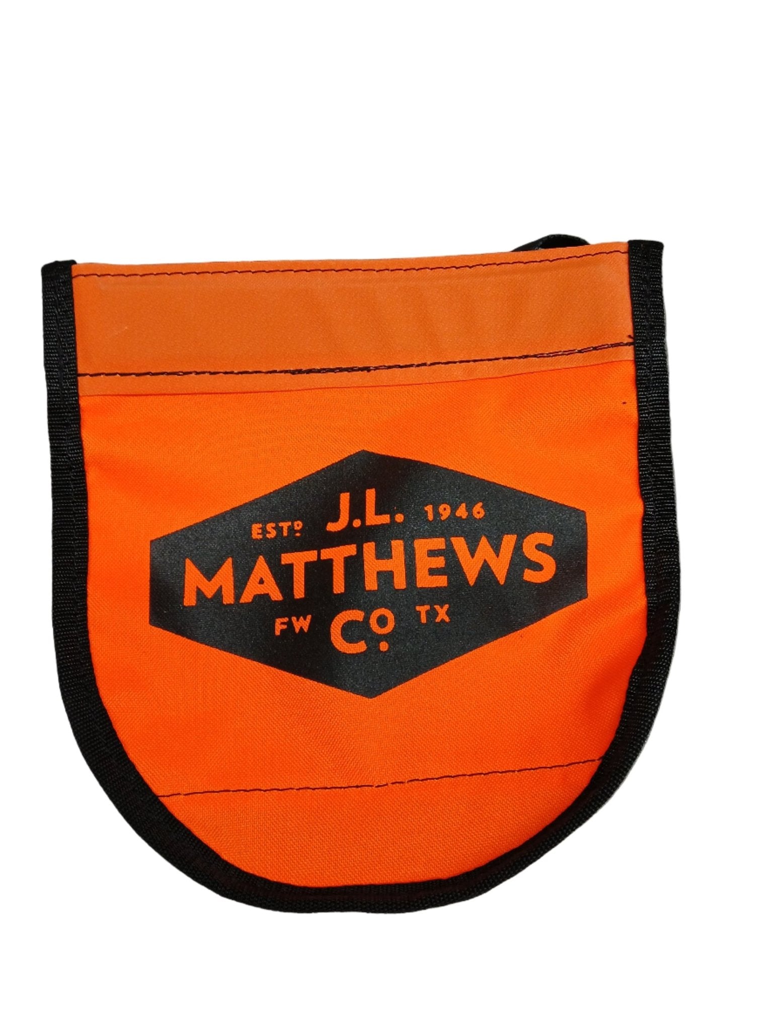 J.L. Matthews Orange Canvas Bolt Bag With Magnet &amp; Pocket