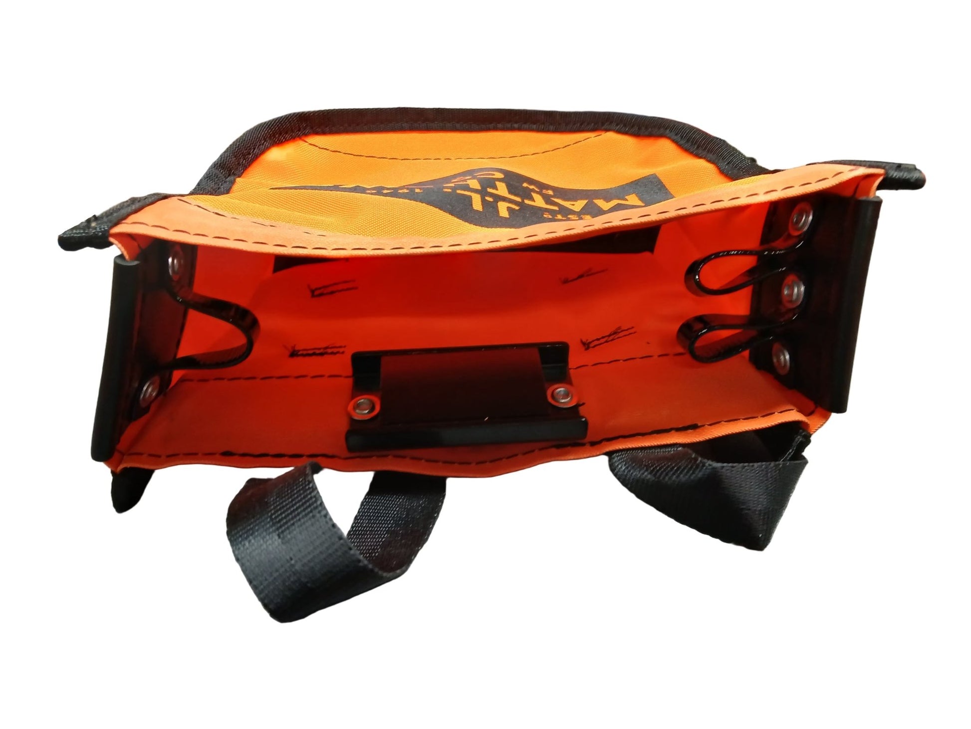 J.L. Matthews Orange Canvas Bolt Bag With Magnet Pocket