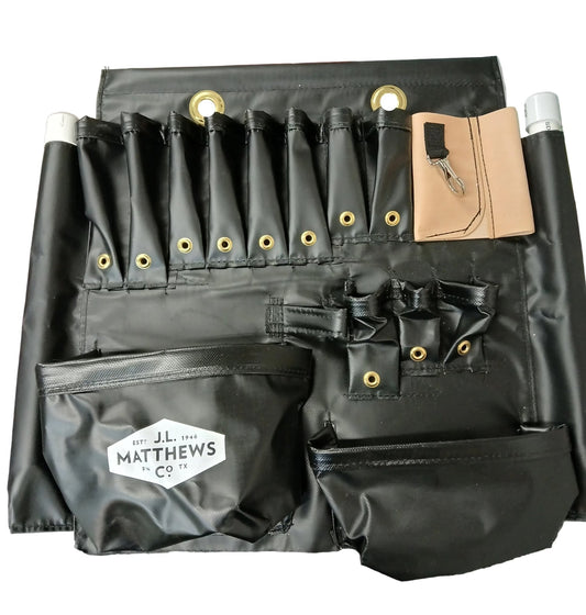  J.L. Matthews Black Vinyl Tool Apron W/Magnet Strip 43-262