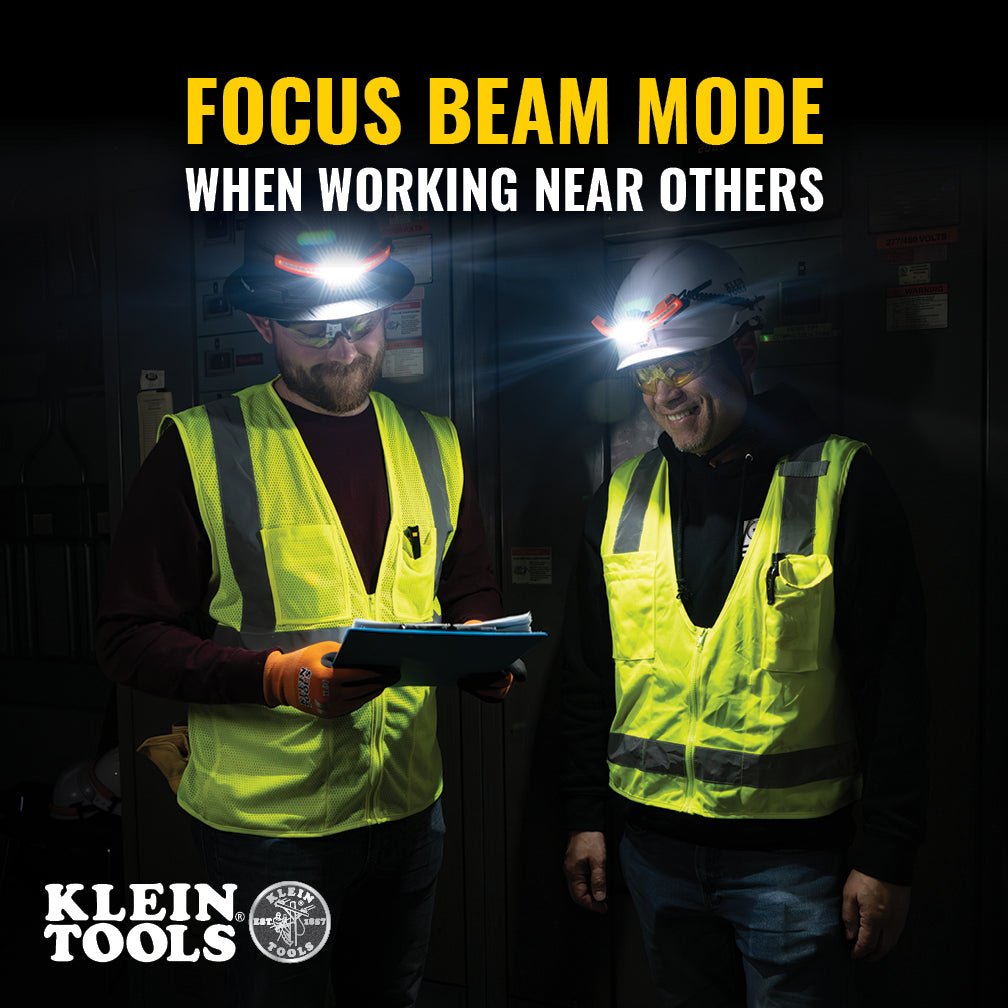 KLEIN Wide-Beam Headlamp with Mount for Hard Hat - KHH56308