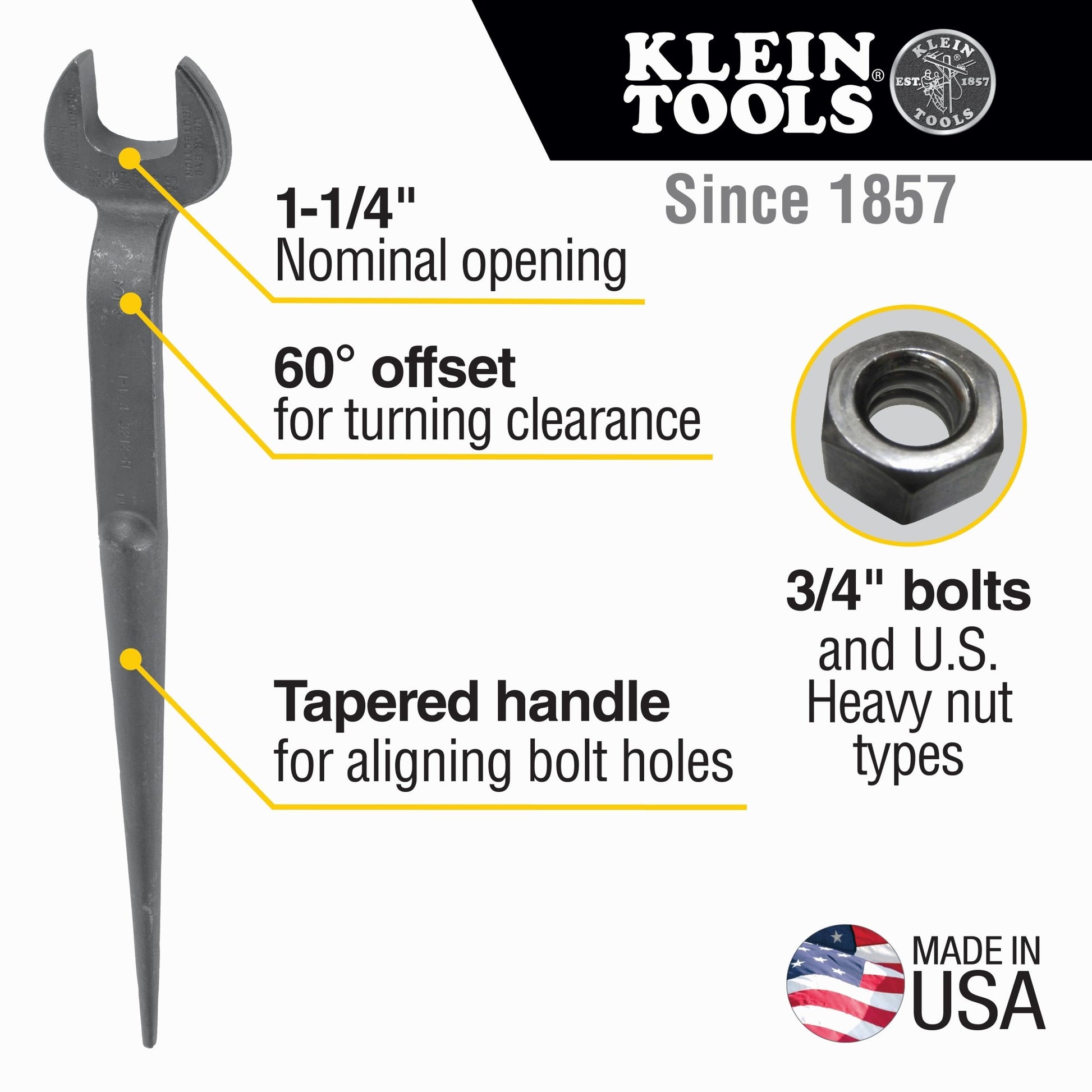 Klein 1-1/4" Erection Wrench 