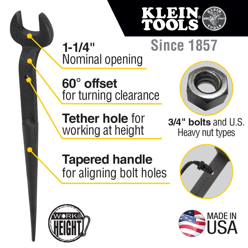 Klein Tools Nominal Opening Spud Wrench