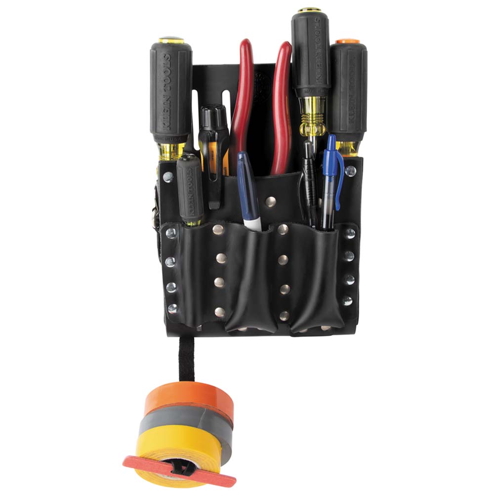 Klein 10 - Pocket Tool Pouch Linemens Leather Tool Bags - 5190 - J.L. Matthews Co., Inc.