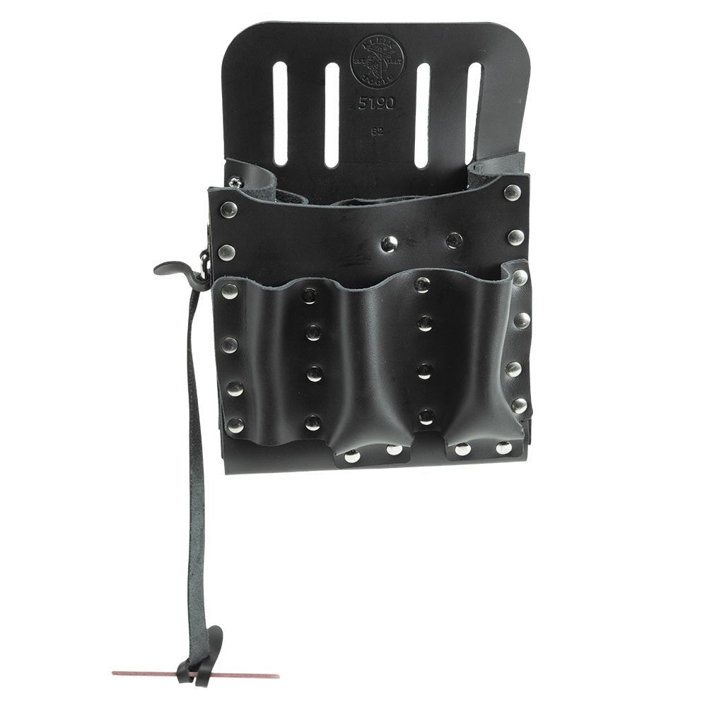 Klein 10 - Pocket Tool Pouch Linemens Leather Tool Bags - 5190 - J.L. Matthews Co., Inc.