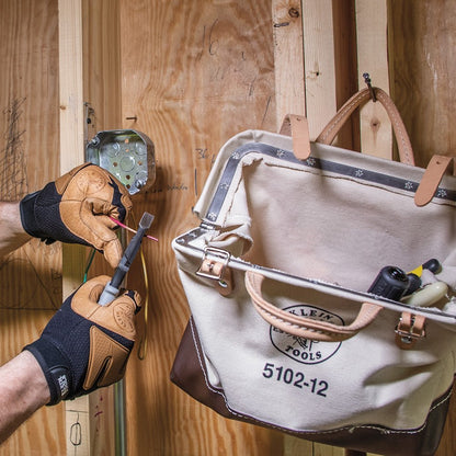 Klein 12'' Canvas Tool Bag Moisture - resistant Storage Bag 5102 - 12 - J.L. Matthews Co., Inc.