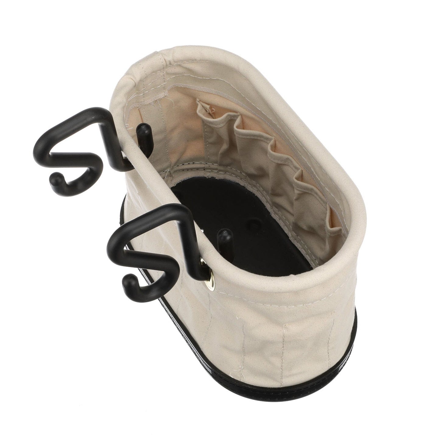 Klein 15 Pocket Tool Holder Oval Canvas Bucket W/Hooks- 5144