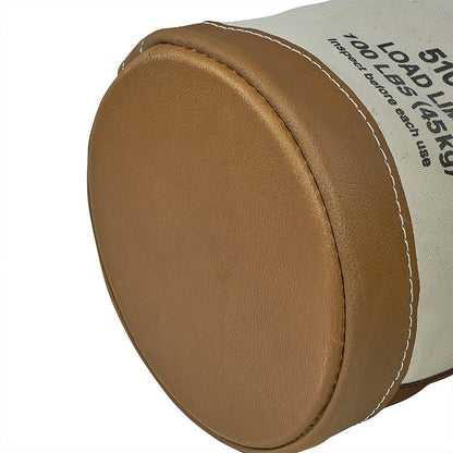 Klein Leather Bottom Canvas Bucket 