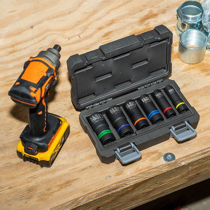Klein 2 - In - 1 6 Piece 12 Point Slotted Impact Socket Set - 66090 - J.L. Matthews Co., Inc.