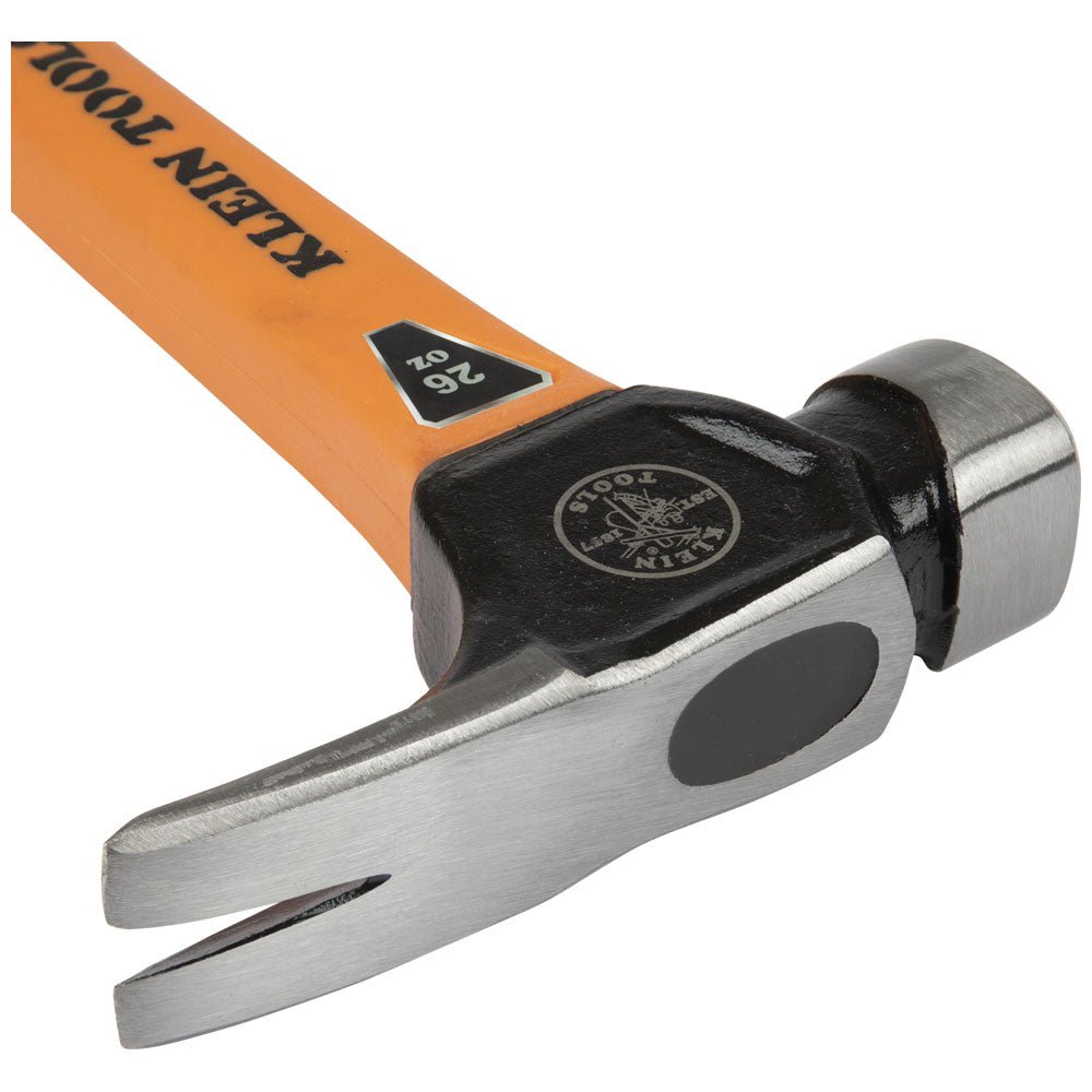 Klein 26oz Linemen Hammer Milled Face Claw Hammer - 832 - 26 - J.L. Matthews Co., Inc.