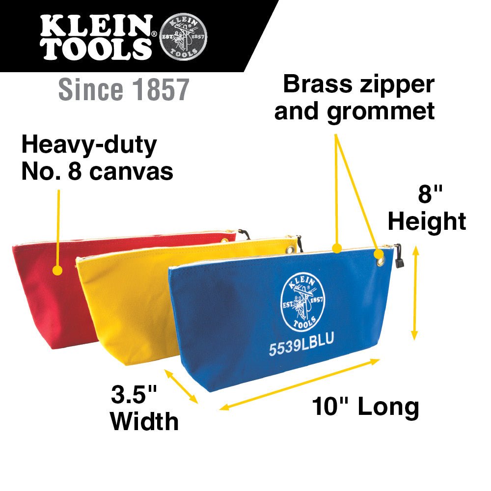 Klein 3-Pack Canvas Tool Pouches