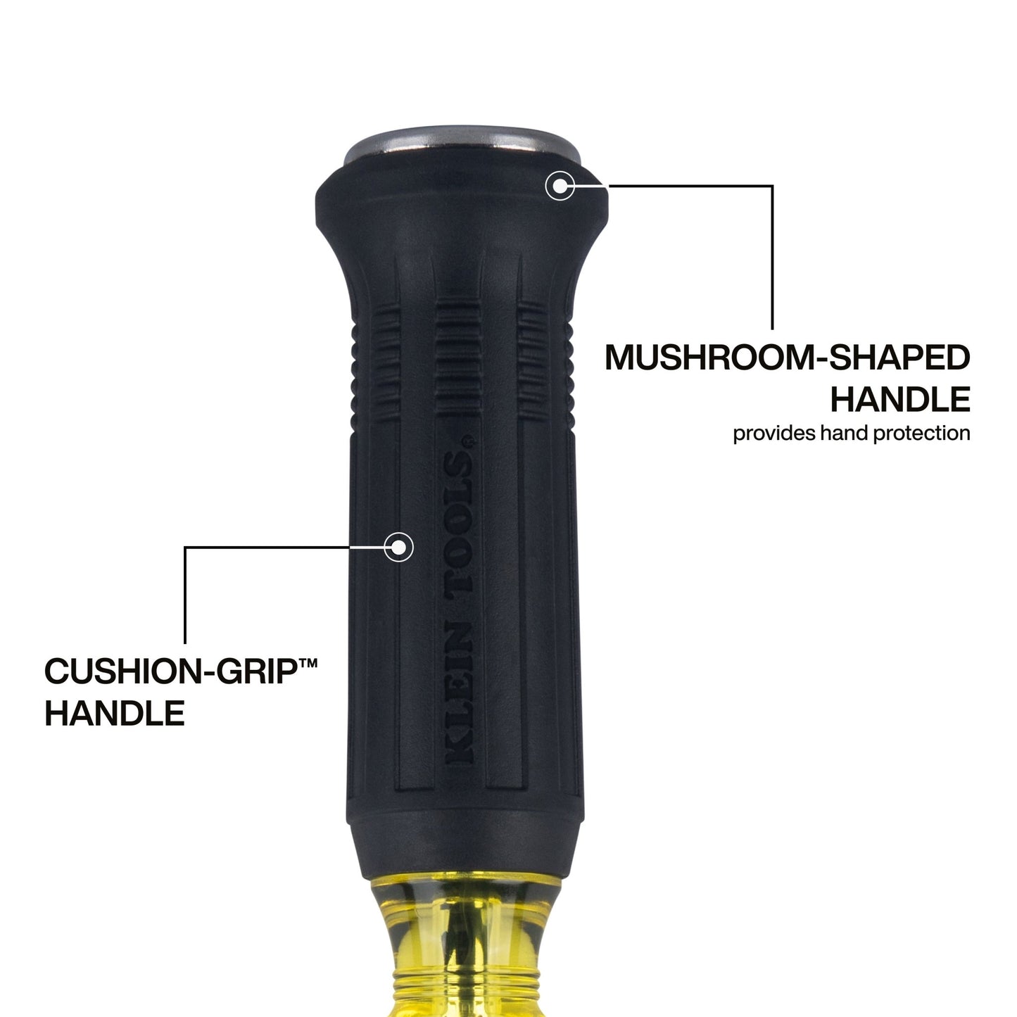 Klein 4" Square Shank Cushion-Grip Screwdriver