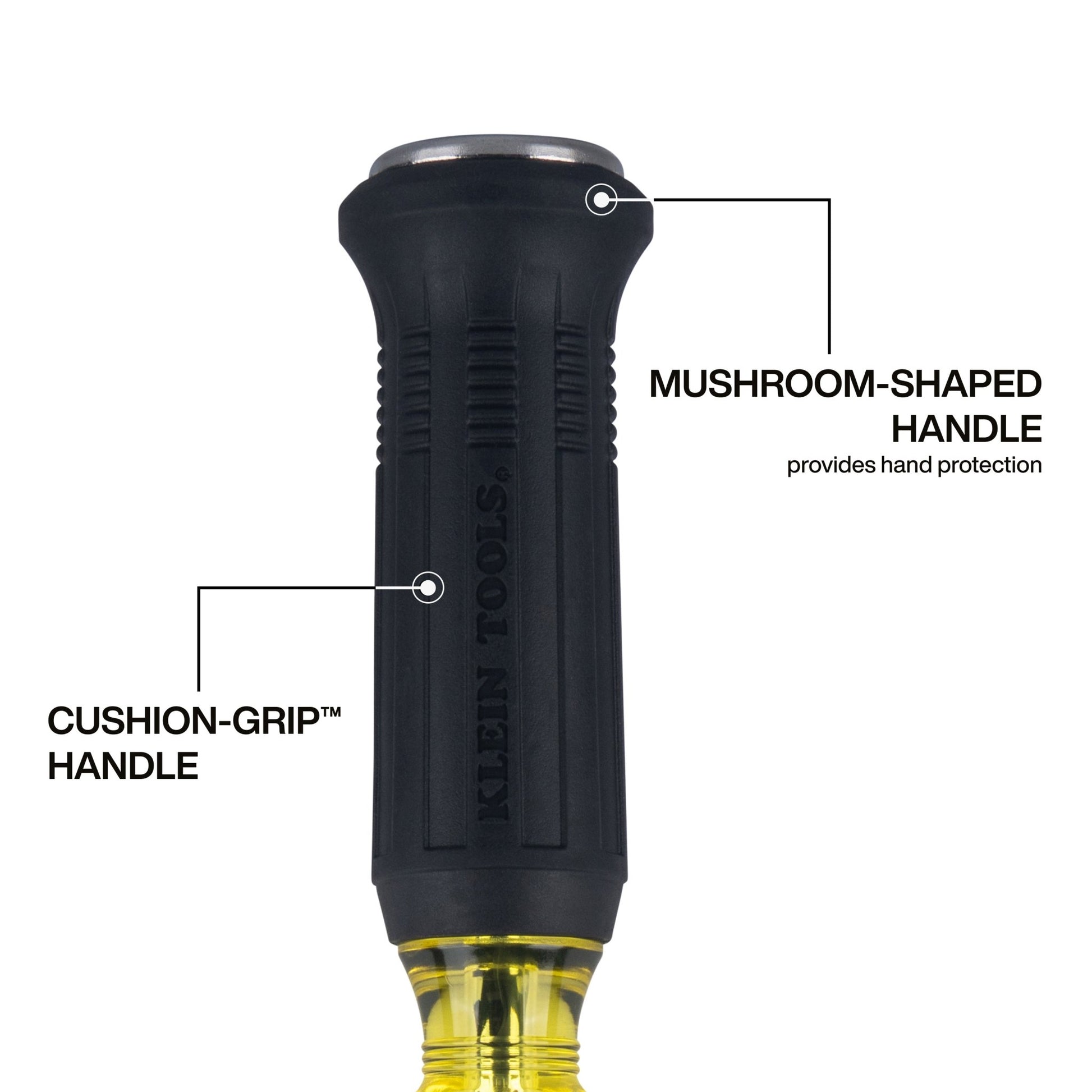Klein 4" Square Shank Cushion-Grip Screwdriver