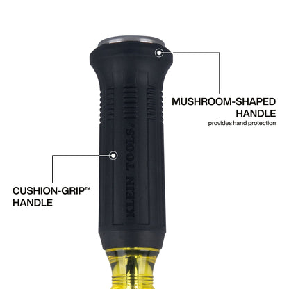 Klein 4" Square Shank Cushion-Grip Screwdriver