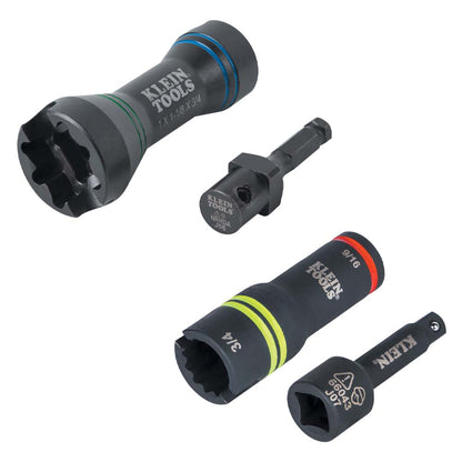 Klein 5 - in - 1 4 Piece Mini Impact Socket Set - 660KIT3 - J.L. Matthews Co., Inc.
