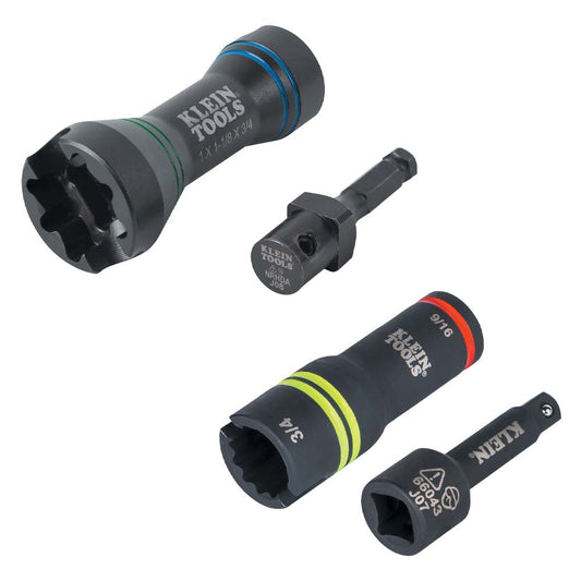 Klein 5 - in - 1 4 Piece Mini Impact Socket Set - 660KIT3 - J.L. Matthews Co., Inc.