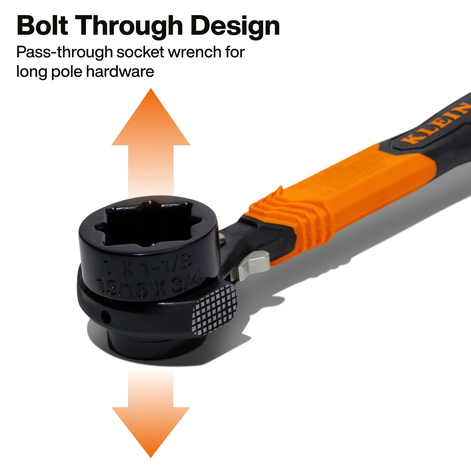 Klein 5 - in - 1 Hammer Facing Insulated Lineman Wrench - KT171HFINS - Wrenches