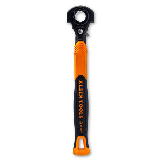 Klein 5 - in - 1 Hammer Facing Insulated Lineman Wrench - KT171HFINS - Wrenches