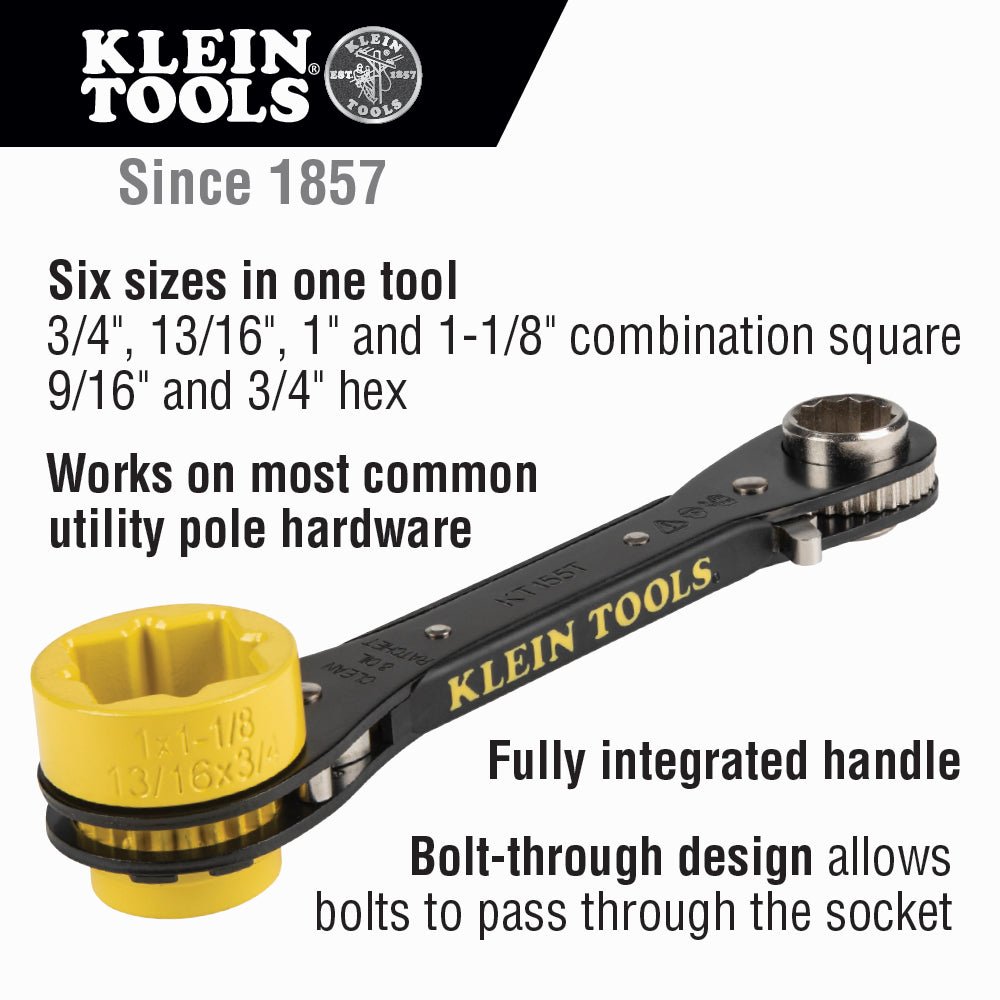 Klein Tools 6-in-1 Ratcheting Wrench 