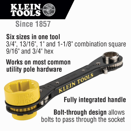 Klein Tools 6-in-1 Ratcheting Wrench 