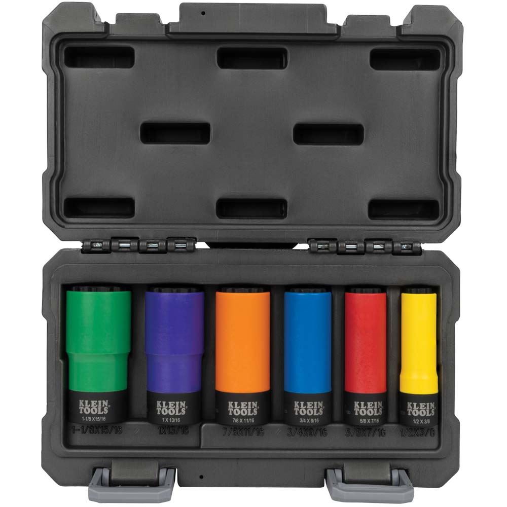 Klein 6 - PieceColor Coated Socket Set - 66033