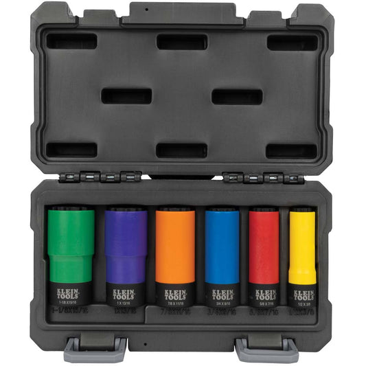 Klein 6 - PieceColor Coated Socket Set - 66033