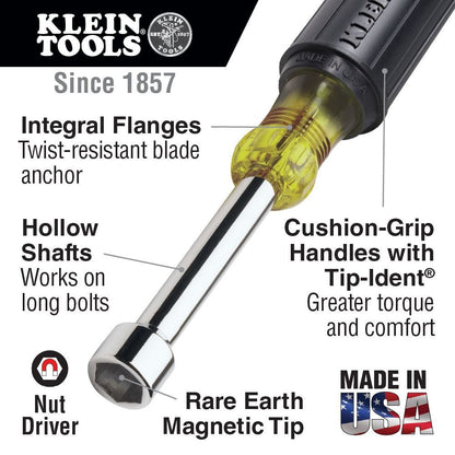 Klein 7 Piece 3-Inch Shaft Magnetic Nut Driver Set - 631M