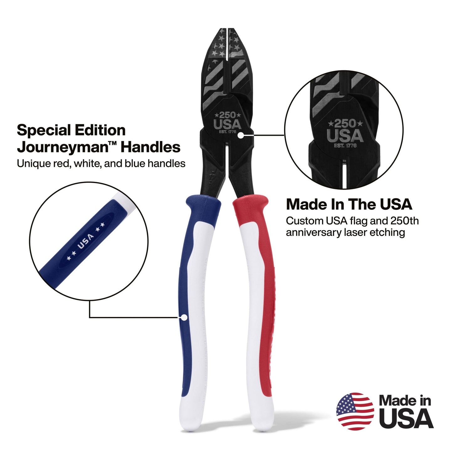 Klein 9" Plier Journeyman Lineman’s Pliers - J20009NE250