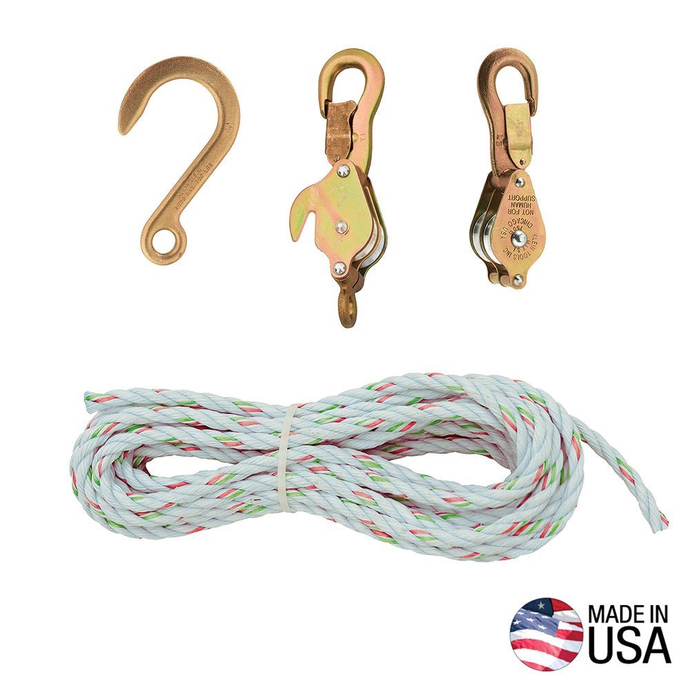 Klein Block & Tackle with Anchor Hook Pulley System - 1802-30