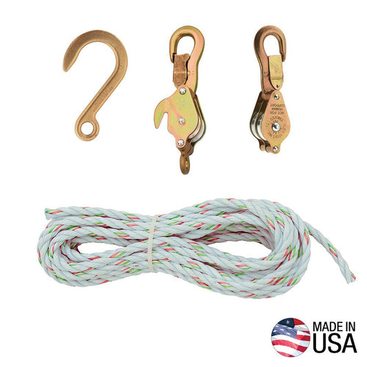 Klein Block & Tackle with Anchor Hook Pulley System - 1802-30