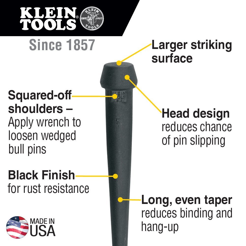 Klein Broad Head Bull Pin 1 - 1/4 Inch - 3255 - J.L. Matthews Co., Inc.