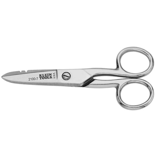 Klein Electrician's Scissors Nickel Plated Wire Clippers - 2100 - 7 - J.L. Matthews Co., Inc.