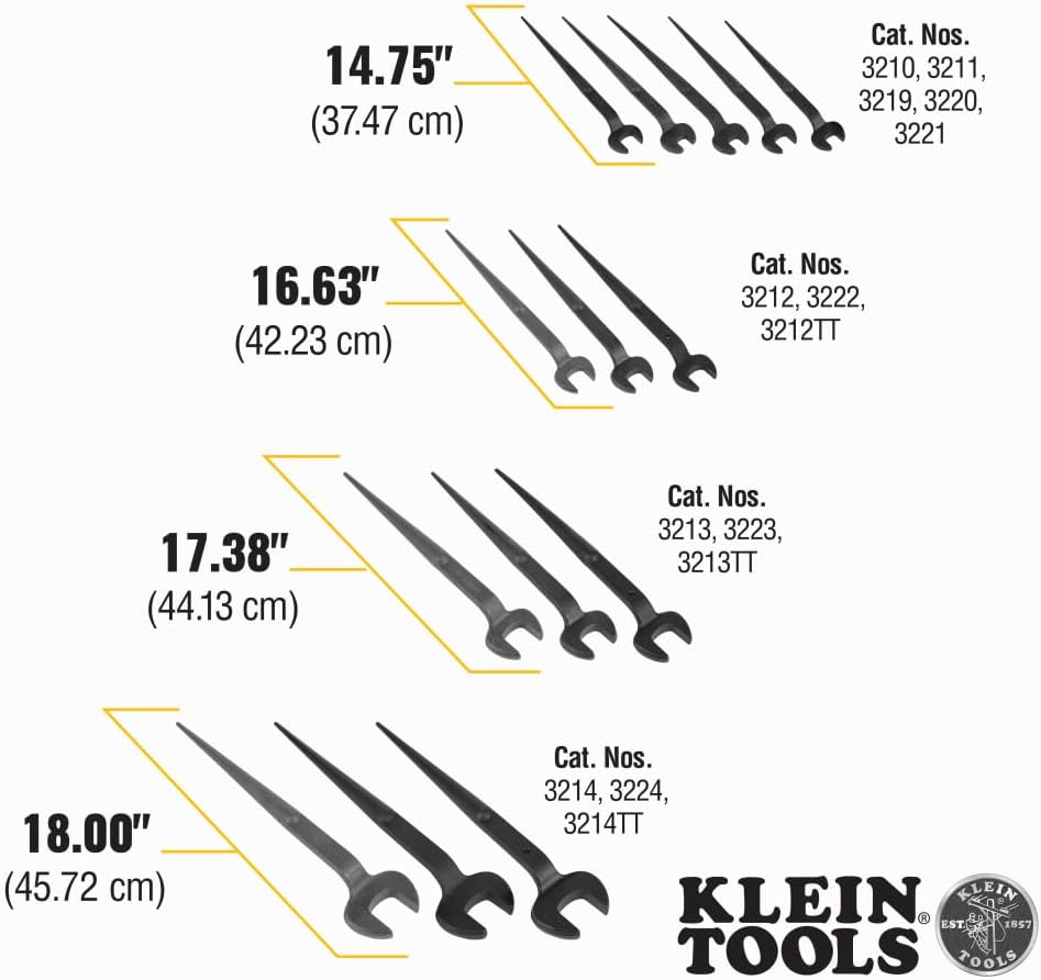 Klein Erection Wrench 3/4'' Bolt Construction Spud Wrench-3222
