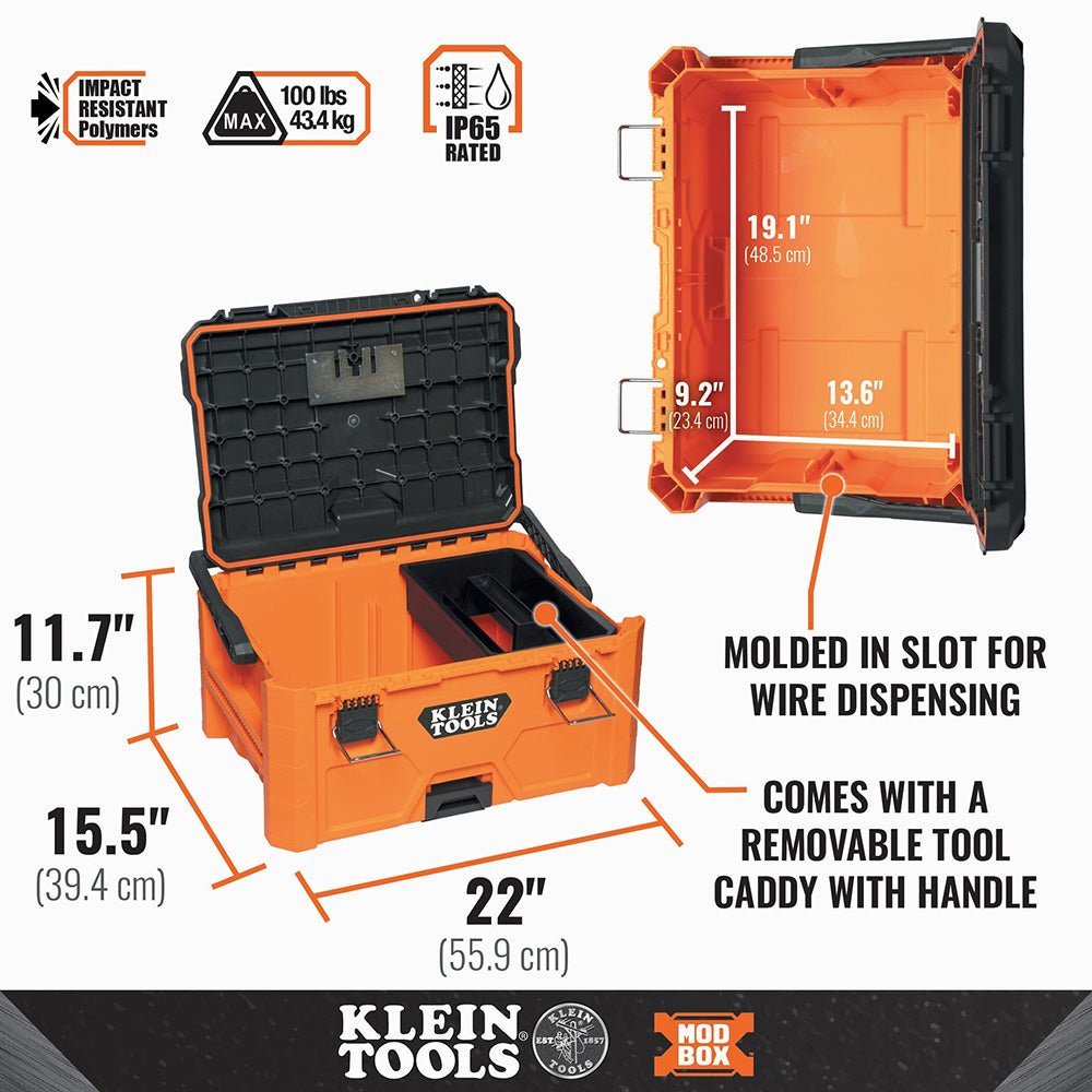 Klein MODbox Medium Toolbox Lineman Tool Storage - 54803MB - DISCONTINUED Klein MODbox Medium Toolbox Lineman Tool Storage - 54803MB - DISCONTINUED