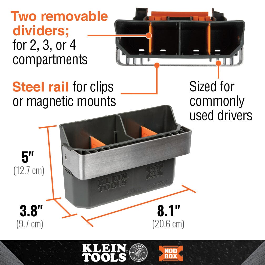 Klein MODbox™ Tool Carrier Rail Attachment - 54814MB - J.L. Matthews Co., Inc.