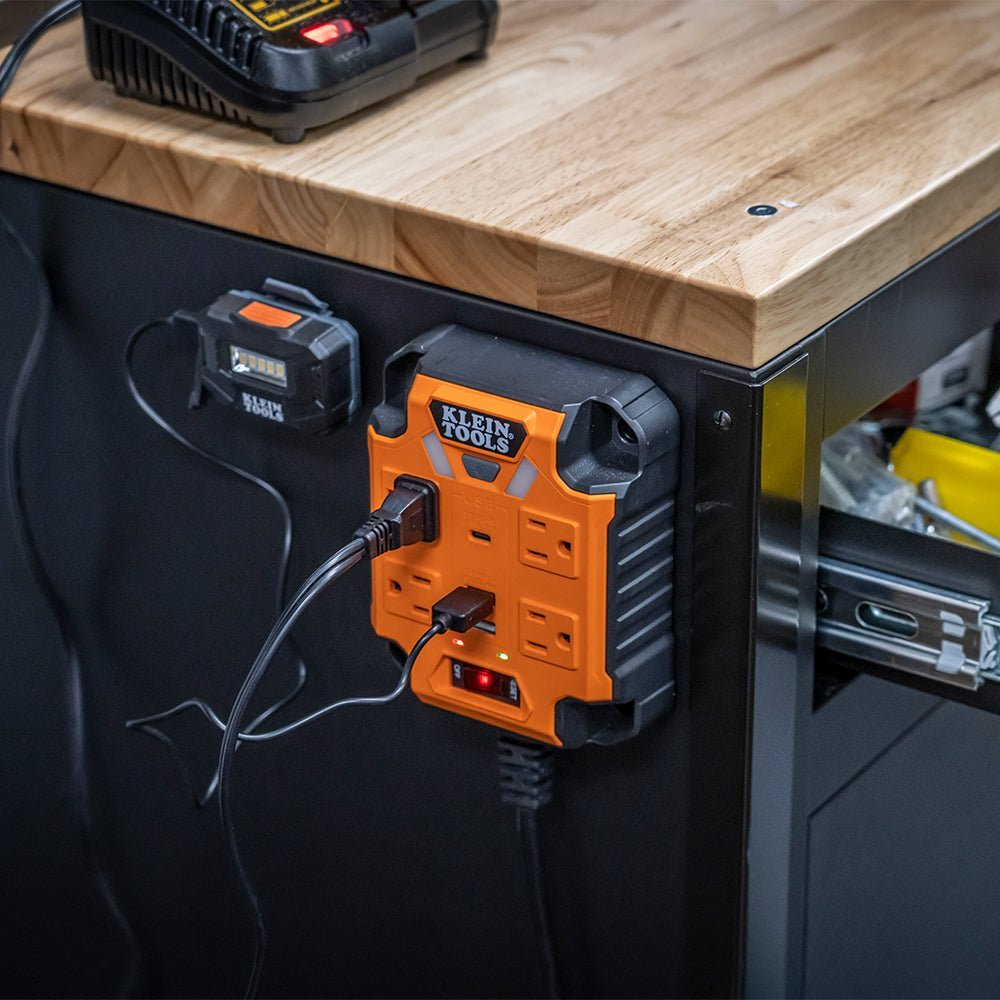 Klein PowerBox 1, Magnetic Power Strip w/Integrated LED Lights 29601 - J.L. Matthews Co., Inc.
