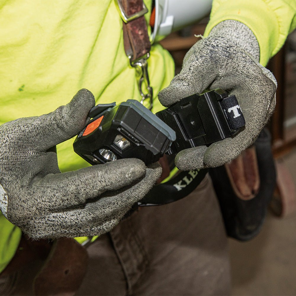 Klein Rechargeable Headlamp with Fabric Strap, 400 Lumens, All - Day Runtime - 56048 - Lighting