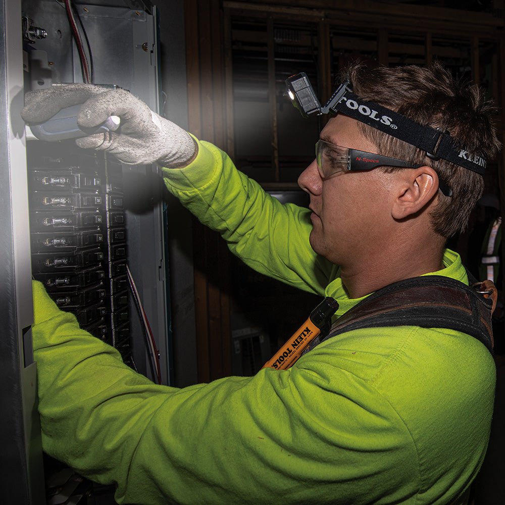 Klein Rechargeable Headlamp with Fabric Strap, 400 Lumens, All - Day Runtime - 56048 - Lighting