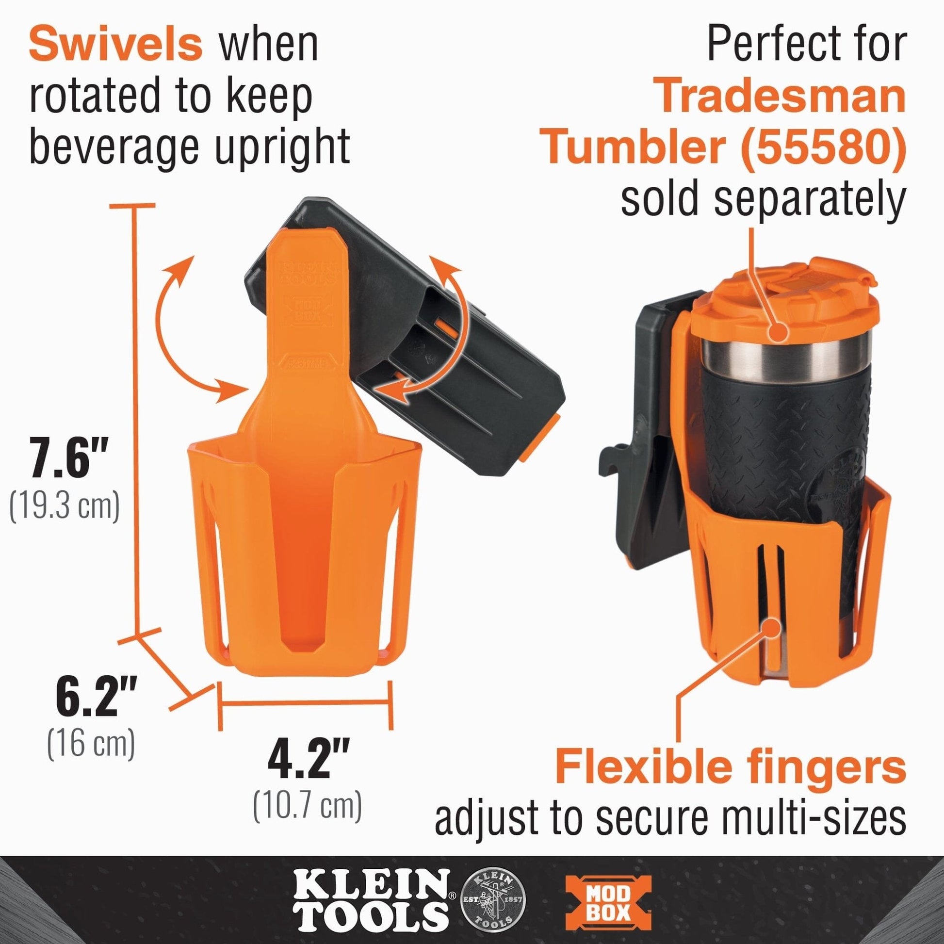 Klein Tools Cup Holder Rail Attachment - 54817MB 