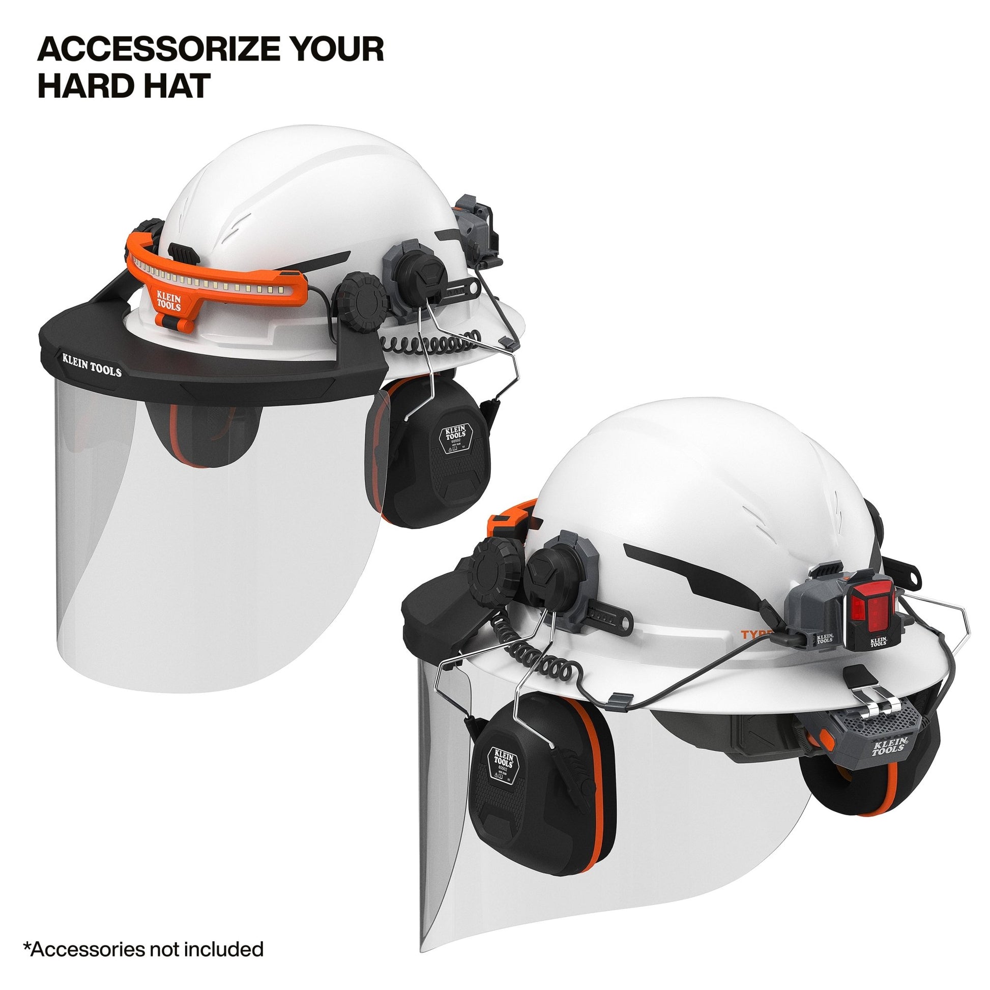 Klein Type - 2 Hard Hat, Non - Vented Full Brim Style, White - 60400T2 - Head Protection