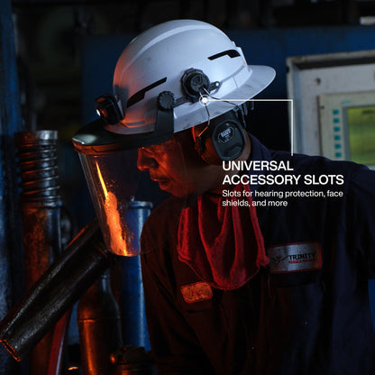 Klein Type - 2 Hard Hat, Non - Vented Full Brim Style, White - 60400T2 - Head Protection